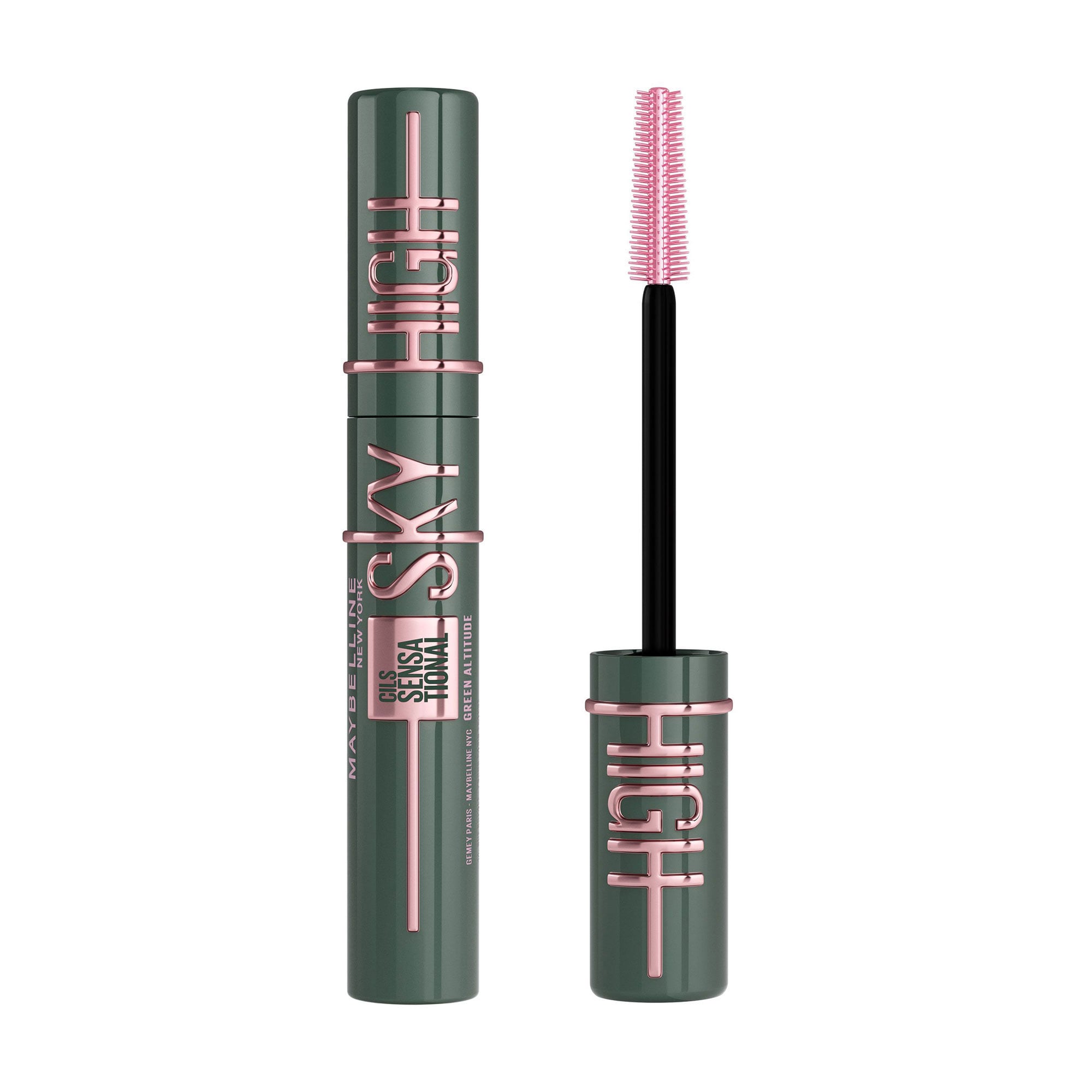 Туш для подовження вій Maybelline New York Lash Sensational Sky High, зелена, 7.2 мл